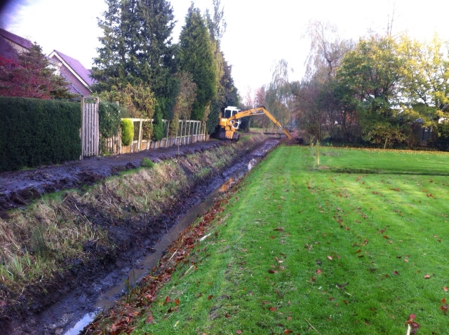 Baggeren van watergangen en vijvers